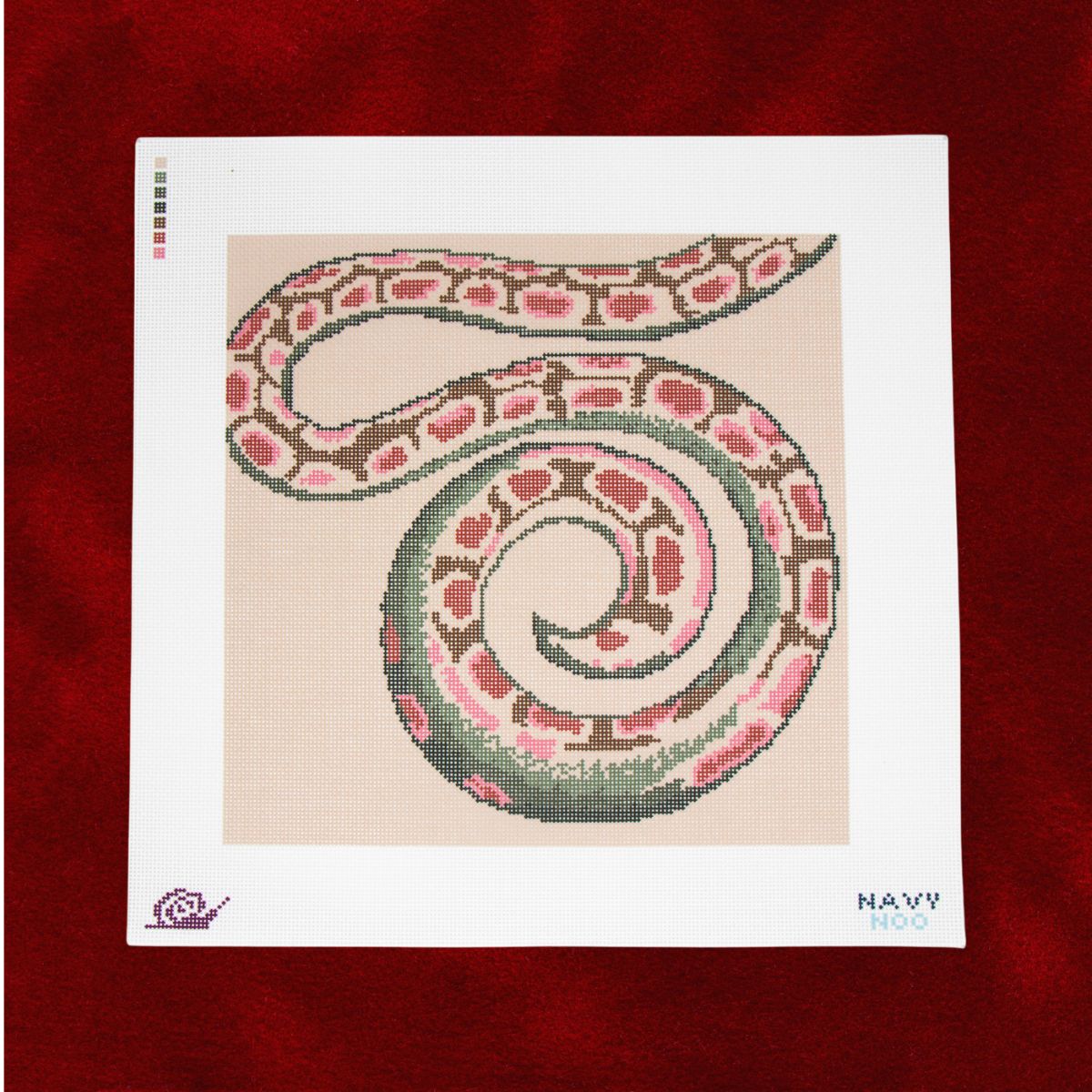 Desert Snake Back-Needlepoint Canvas-Silk Snail-The Pepper Pot Barrington, IL