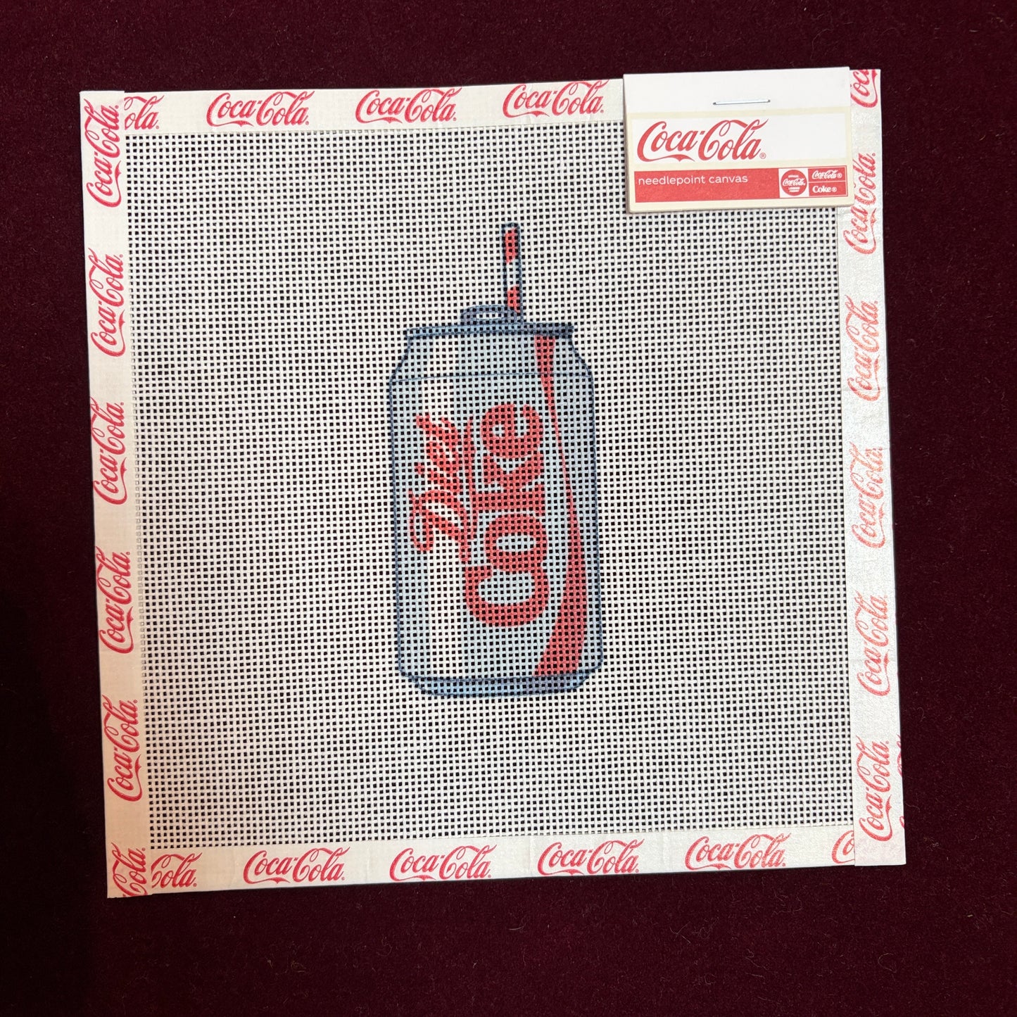 Diet Coke Can-Needlepoint Canvas-KAN Wholesale-The Pepper Pot Barrington, IL