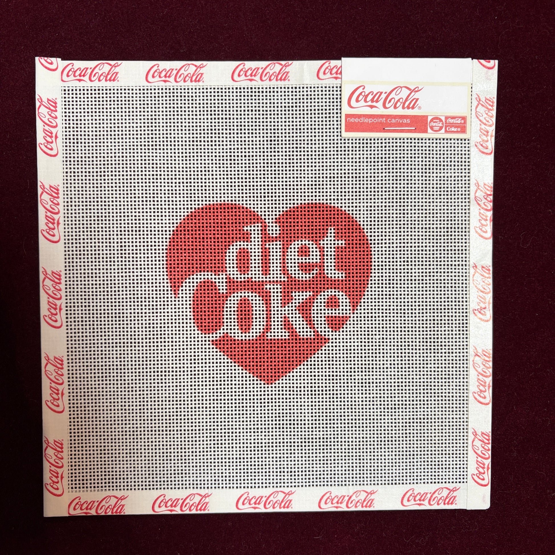 Diet Coke Heart-Needlepoint Canvas-KAN Wholesale-The Pepper Pot Barrington, IL