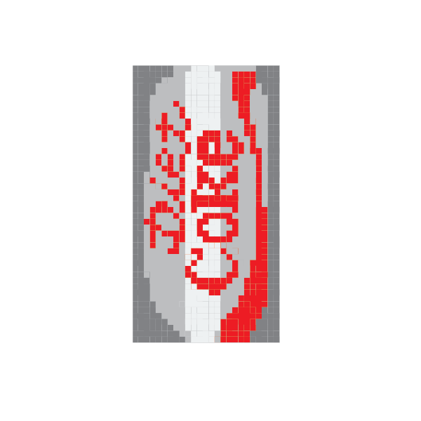 Diet Coke 1.25"x 2.5" Mini Needlepoint Canvas-Needlepoint Canvas-Fraymeworks-The Pepper Pot Barrington, IL