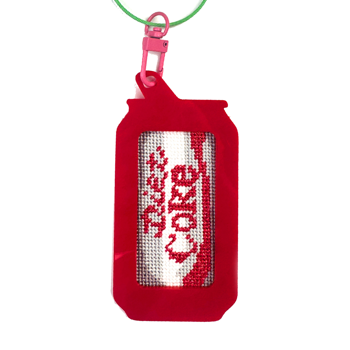 Diet Coke 1.25"x 2.5" Mini Needlepoint Canvas-Needlepoint Canvas-Fraymeworks-The Pepper Pot Barrington, IL