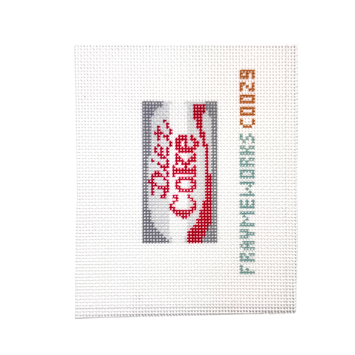 Diet Coke 1.25"x 2.5" Mini Needlepoint Canvas-Needlepoint Canvas-Fraymeworks-The Pepper Pot Barrington, IL