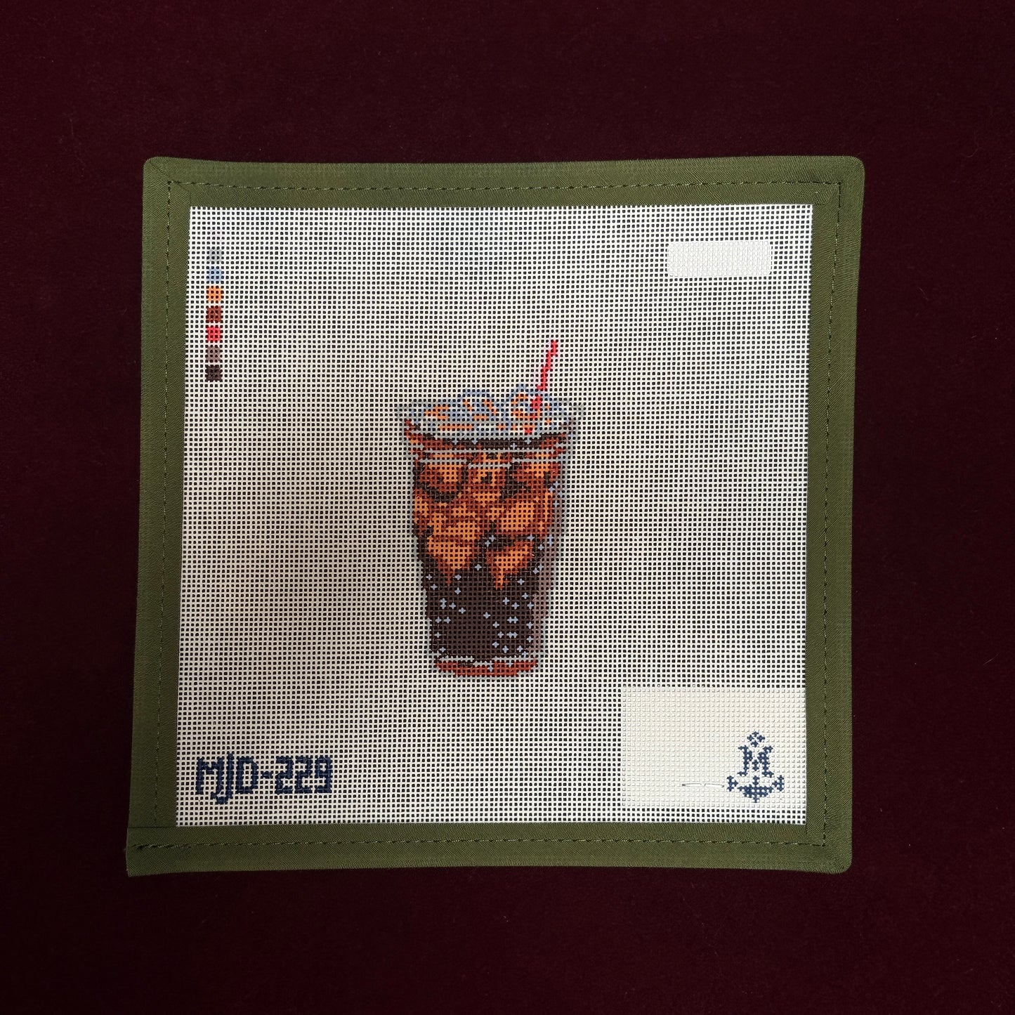 Diet Soda-Needlepoint Canvas-Morgan Julia Designs-The Pepper Pot Barrington, IL
