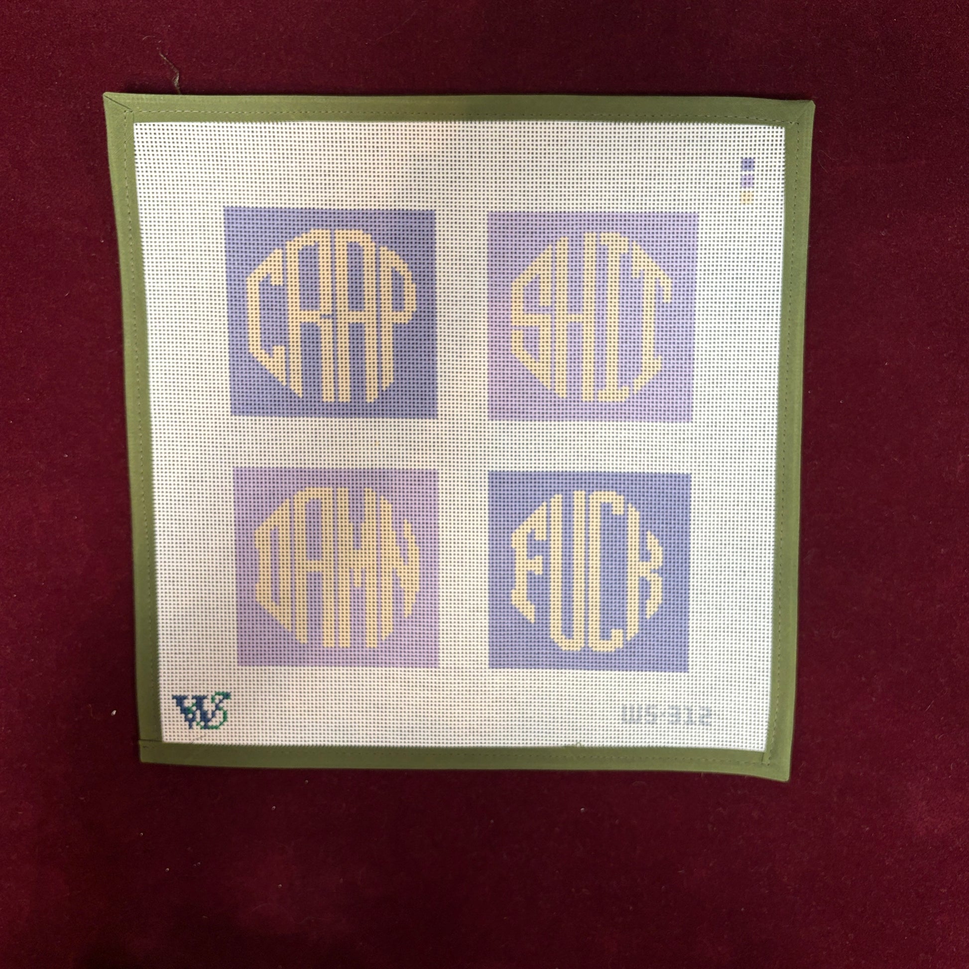 Dirty Coasters - Lavender Haze-Needlepoint Canvas-Wipstitch-The Pepper Pot Barrington, IL