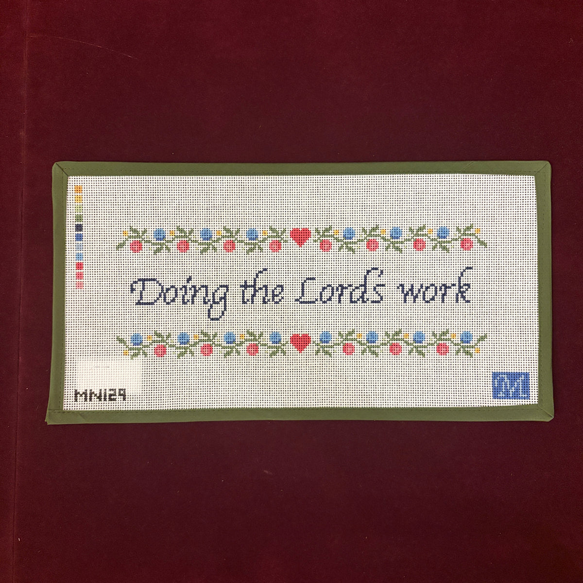 Doing the Lord's Work-Needlepoint Canvas-Maura Nolan Designs-The Pepper Pot Barrington, IL