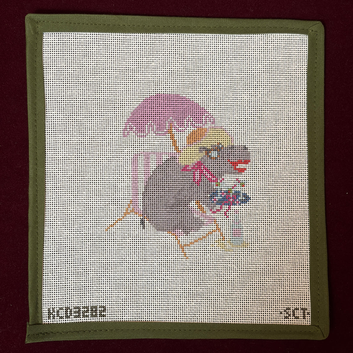 Dolce Vita Riviera Hippo-Needlepoint Canvas-KCN Designers-The Pepper Pot Barrington, IL