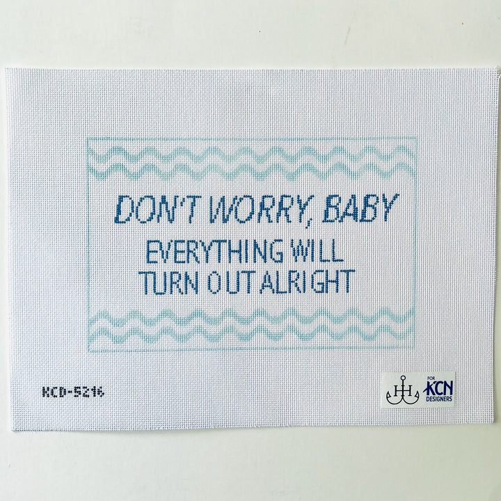 Don't Worry Baby August Trunk Show-Needlepoint Canvas-KCN Designers-The Pepper Pot Barrington, IL