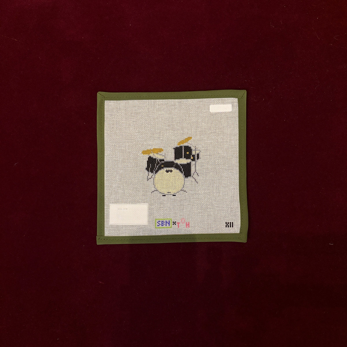 Drum Set-Needlepoint Canvas-Susan Battle Needlepoint-The Pepper Pot Barrington, IL