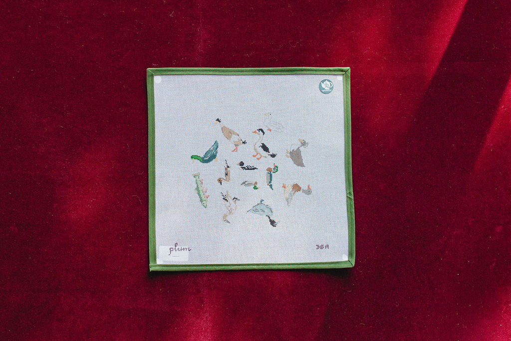 Duck Around and Find Trout-Canvas-Plum Stitchery-The Pepper Pot