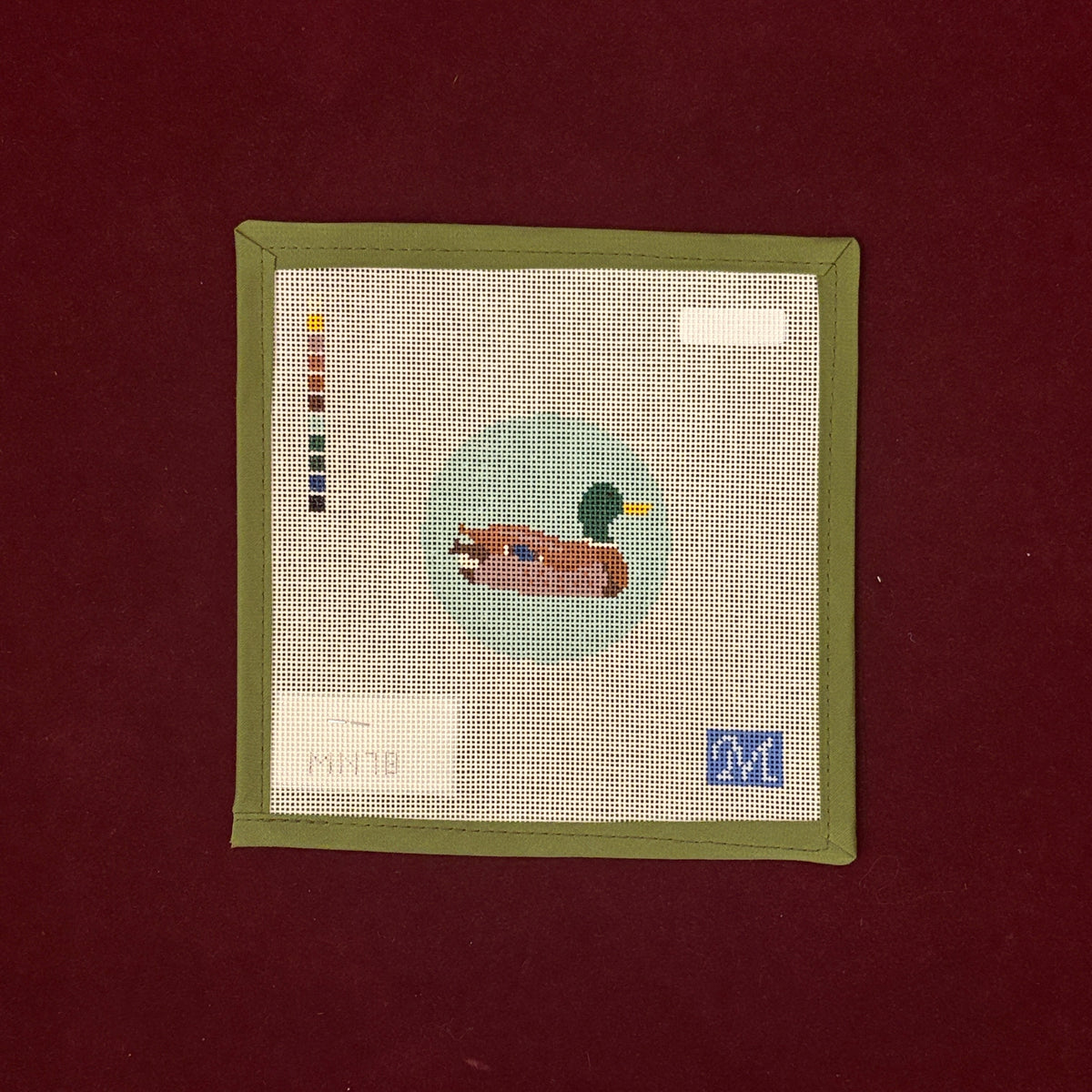 Duck Ornament-Needlepoint Canvas-Maura Nolan Designs-The Pepper Pot Barrington, IL