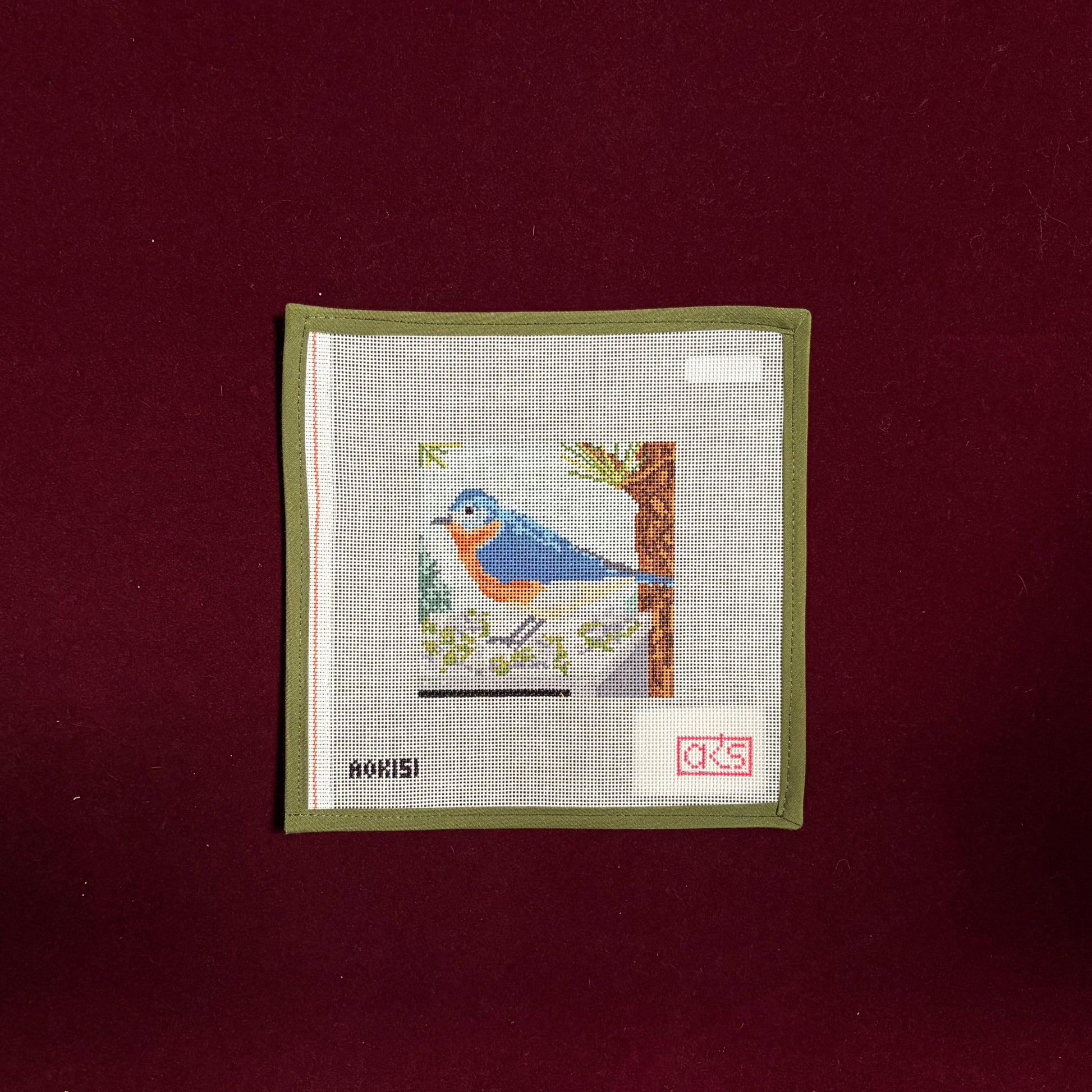 Eastern Bluebird Coaster-Canvas-Ann Kaye Studio-The Pepper Pot