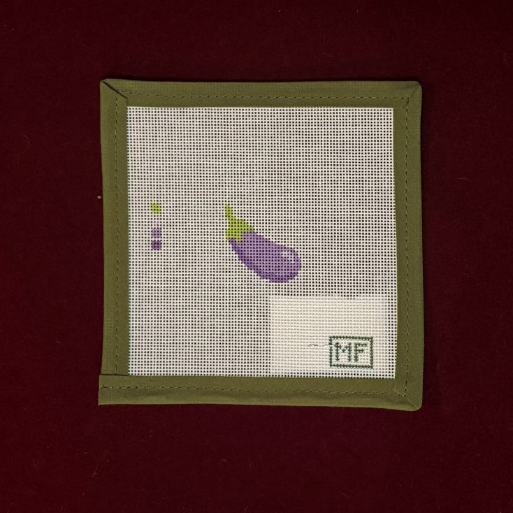Eggplant Mini-Canvas-MF Needlepoint-The Pepper Pot