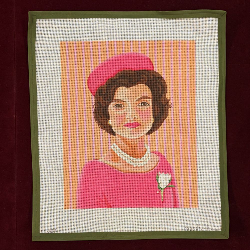 Elegant Jackie in Pillbox Hat-Canvas-Kate Dickerson-The Pepper Pot