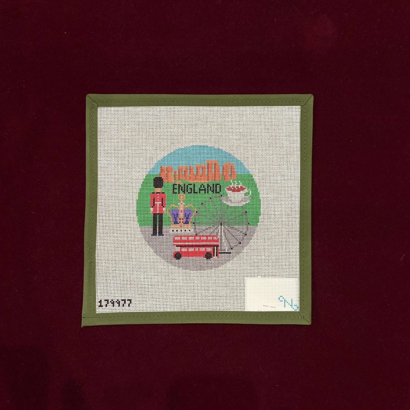 England Round-Needlepoint Canvas-Needlepaint-The Pepper Pot Barrington, IL