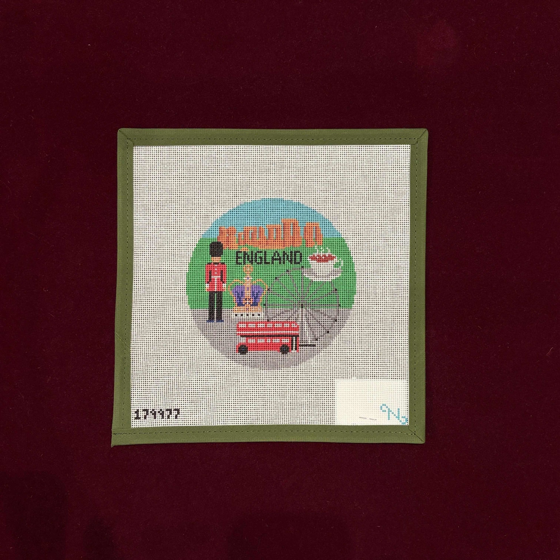 England Round-Needlepoint Canvas-Needlepaint-The Pepper Pot Barrington, IL