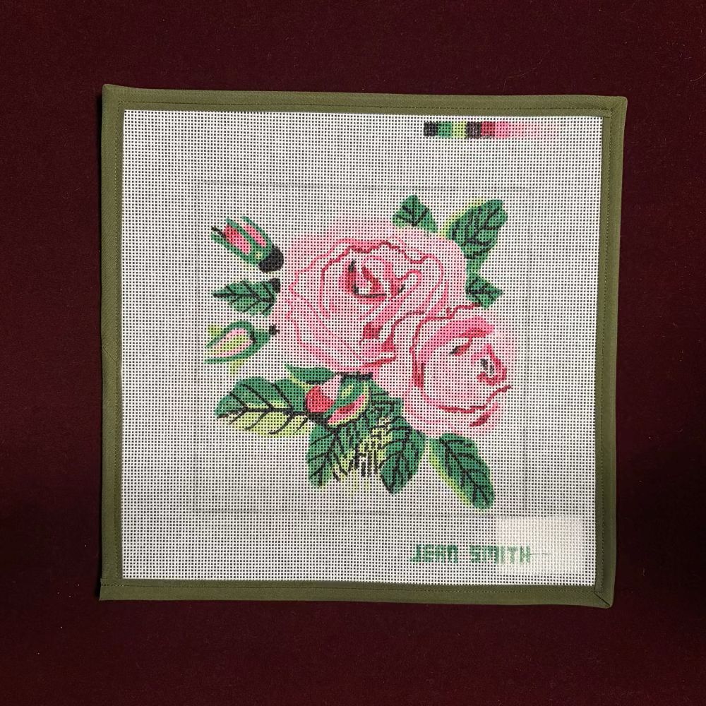 English Roses-Needlepoint Canvas-Jean Smith-The Pepper Pot Barrington, IL
