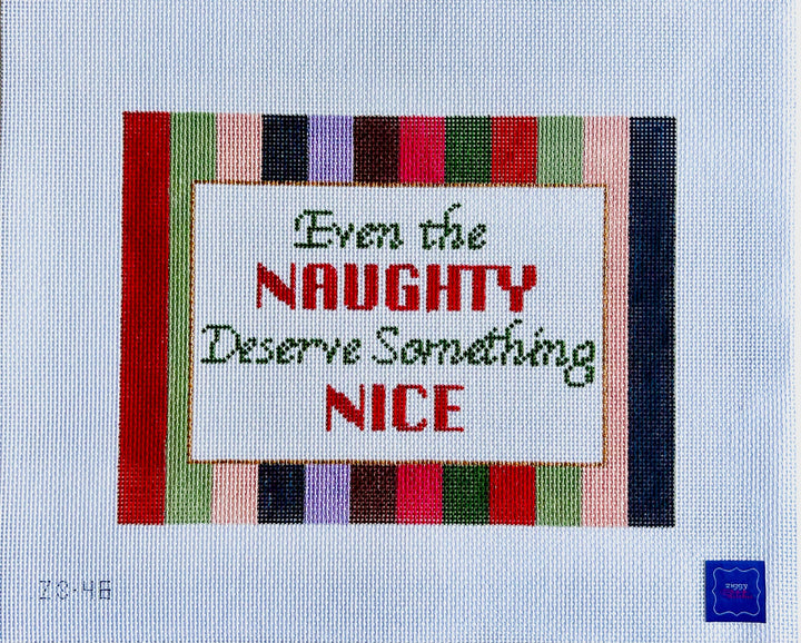 Even the Naughty Deserve Something Nice August Trunk Show-Needlepoint Canvas-KCN Designers-The Pepper Pot Barrington, IL