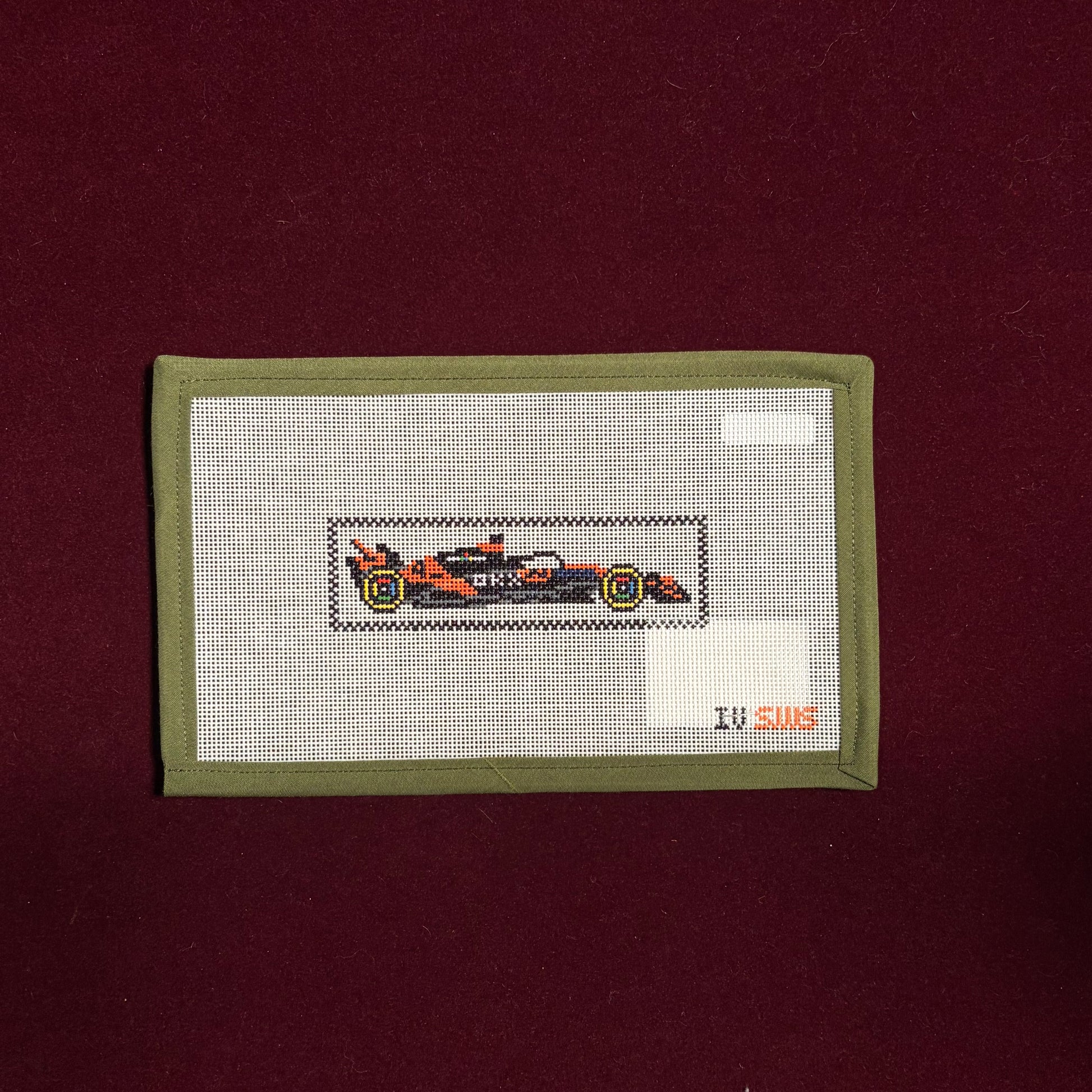 F1- McClaren Car-Canvas-Stitching with Stacey-The Pepper Pot