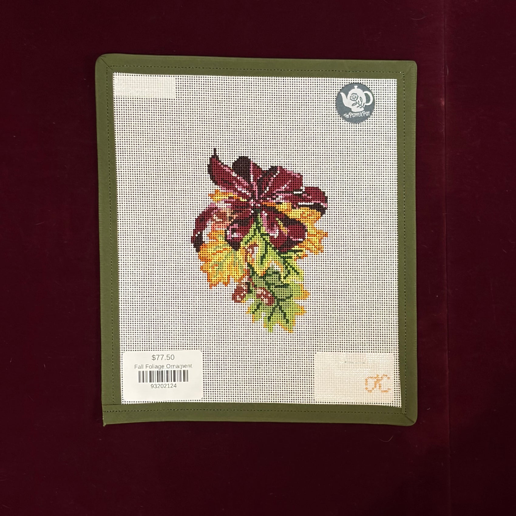 Fall Foliage Ornament-Canvas-The Gingham Stitchery-The Pepper Pot