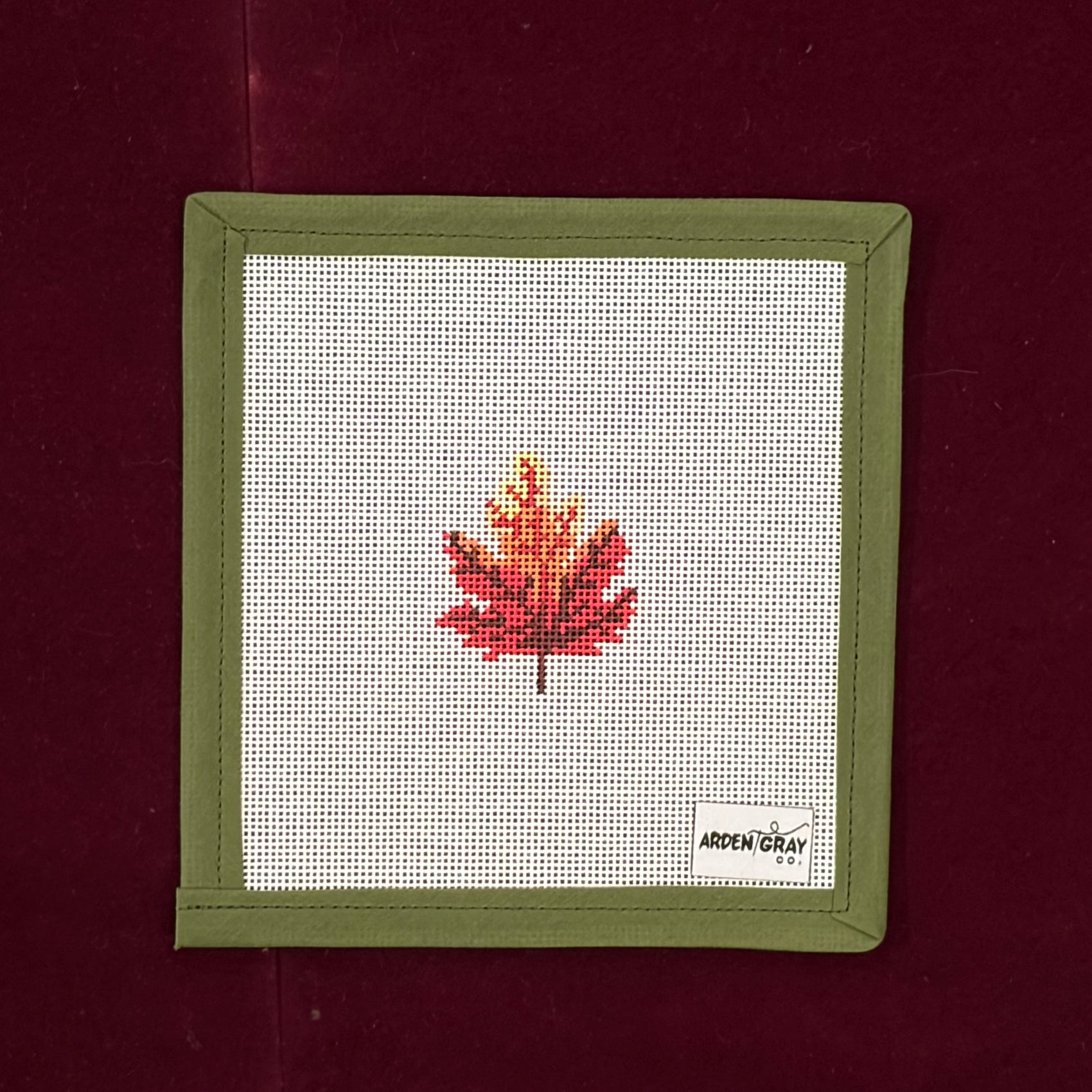Fall Leaf Mini-Canvas-Arden Gray-The Pepper Pot