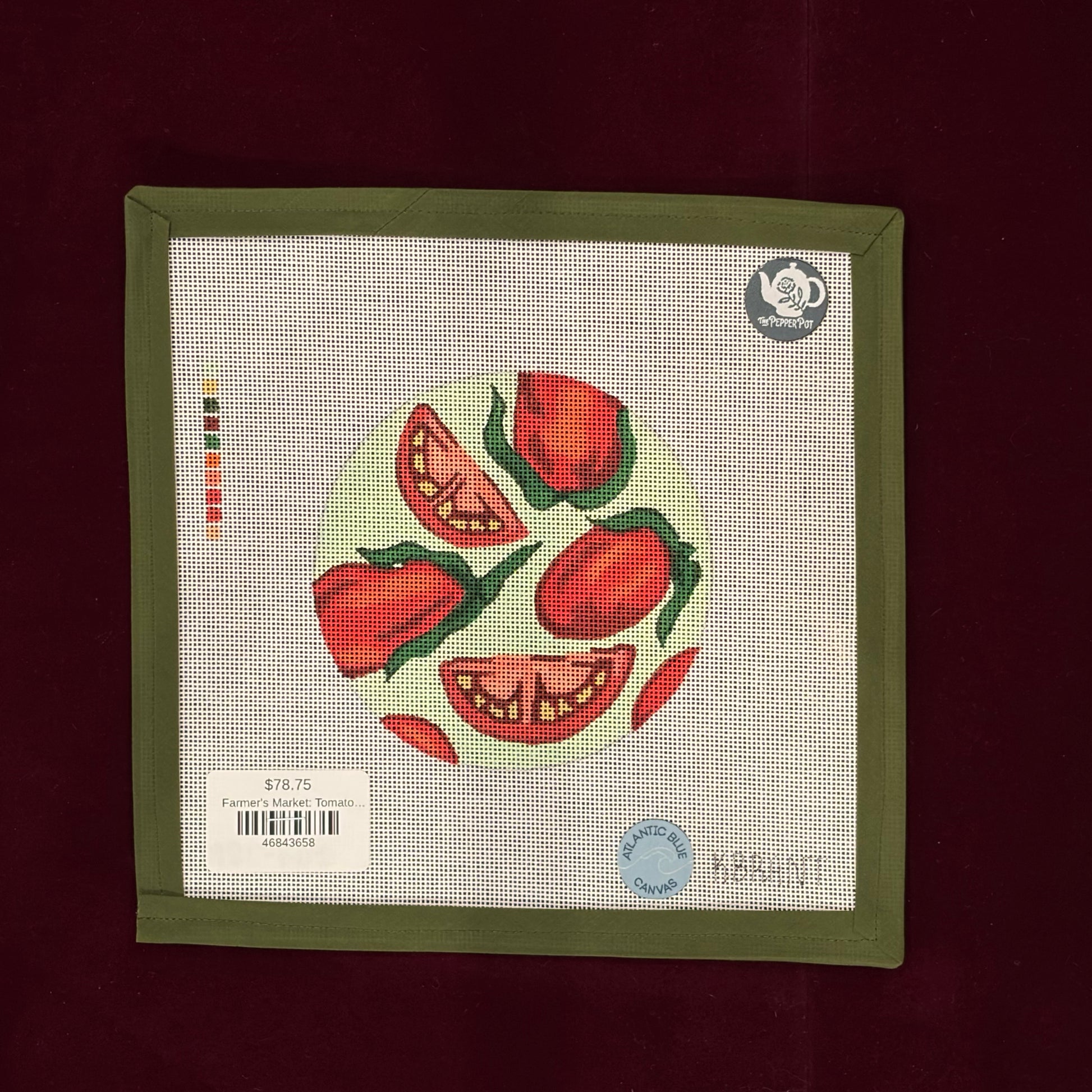 Farmer's Market: Tomato Slices-Canvas-Atlantic Blue Canvas-The Pepper Pot