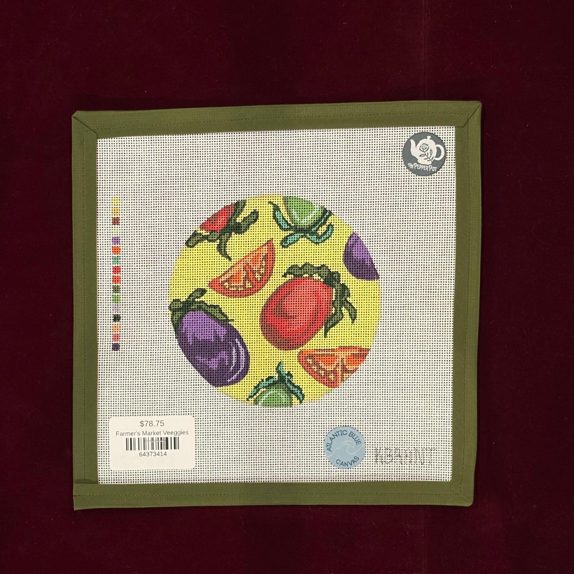Farmer's Market Veggies-Canvas-Atlantic Blue Canvas-The Pepper Pot
