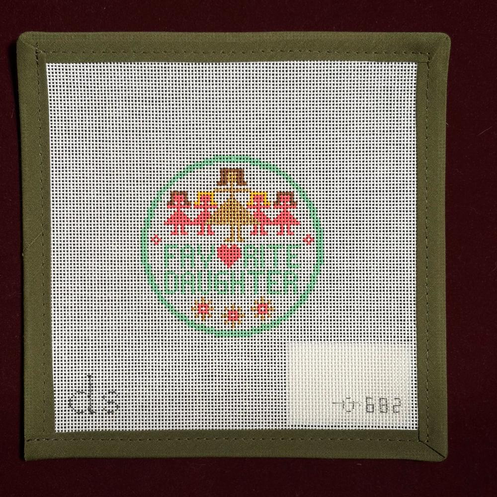 Fav Daughter Merit-Canvas-Doolitte Stitchery-The Pepper Pot