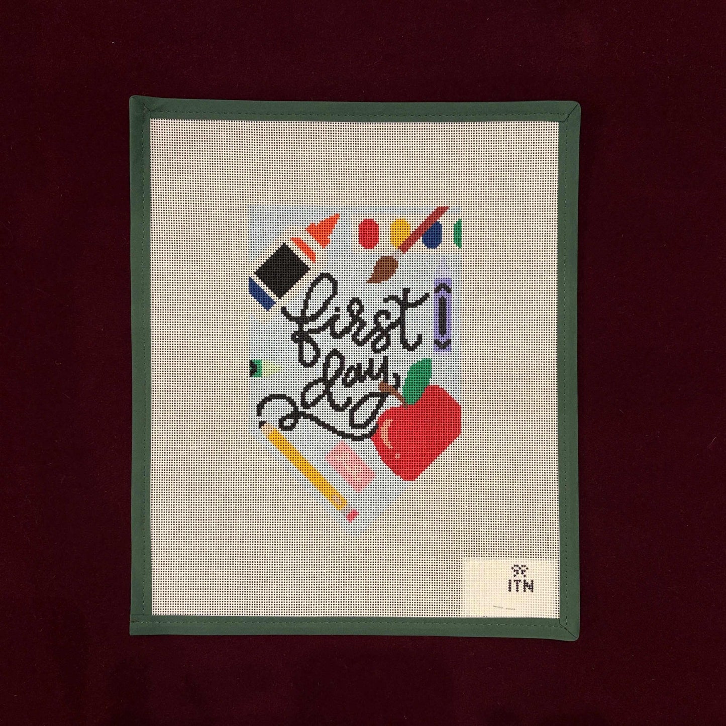 First and Last Day of School Banner Set-Needlepoint Canvas-Ivy & Thread Needlepoint-The Pepper Pot Barrington, IL