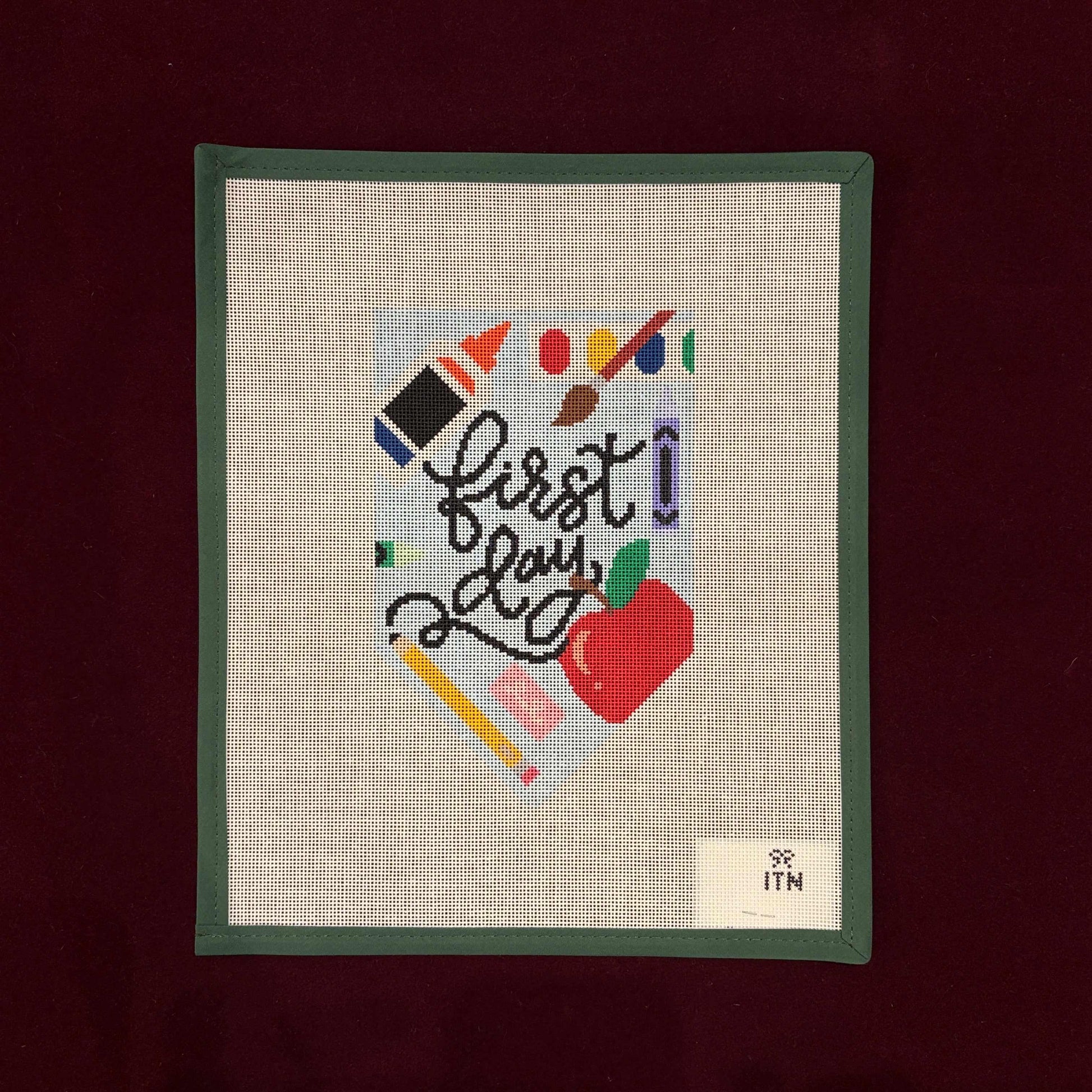 First and Last Day of School Banner Set-Needlepoint Canvas-Ivy & Thread Needlepoint-The Pepper Pot Barrington, IL
