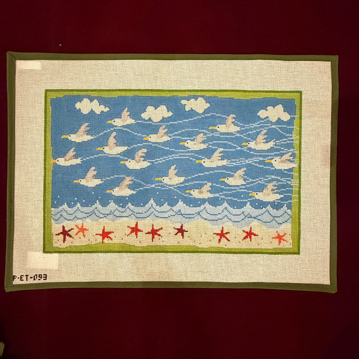 Flock of Seagulls-Needlepoint Canvas-JL Canvas Company-The Pepper Pot Barrington, IL