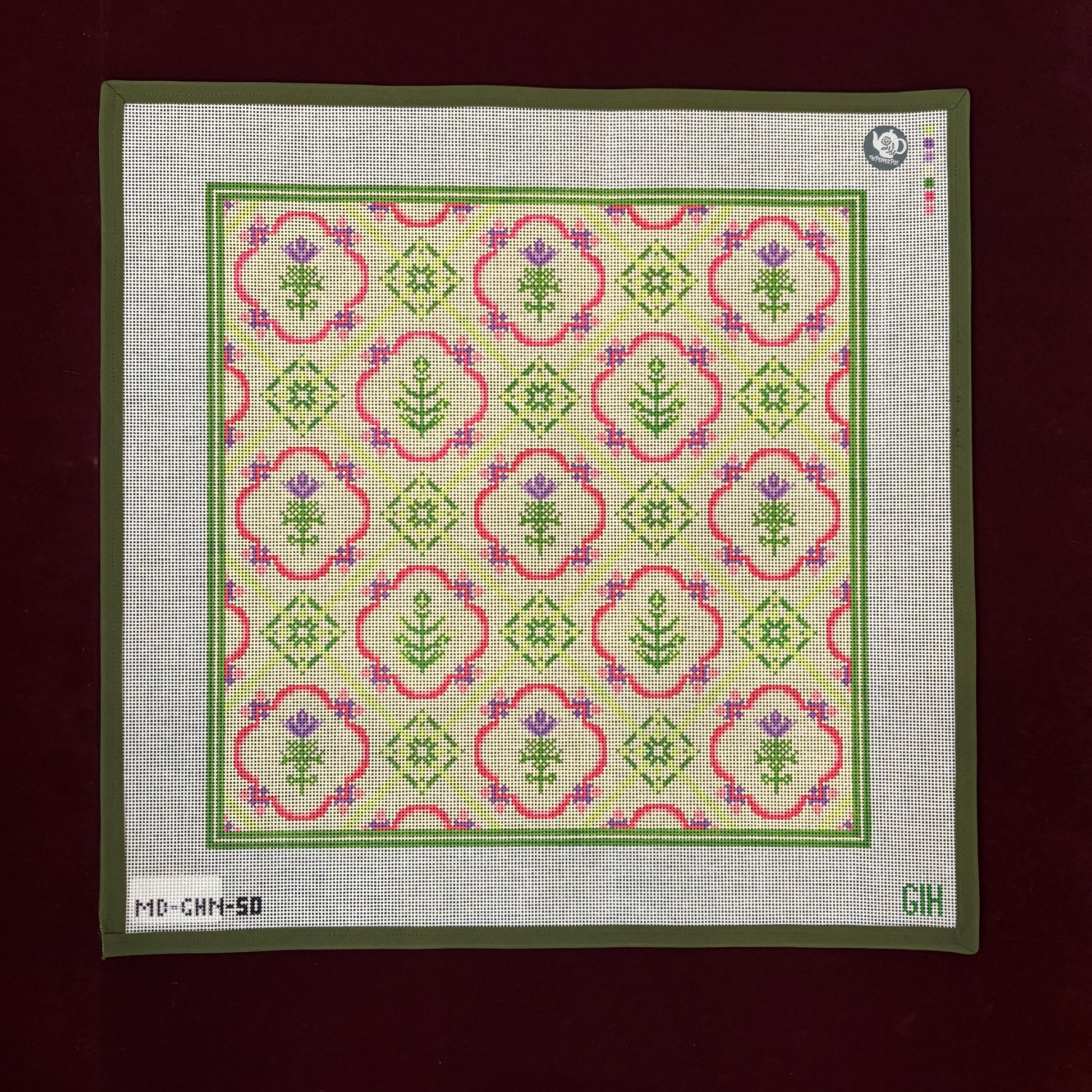 Floral Tile Pattern-Canvas-Mopsey Designs-The Pepper Pot