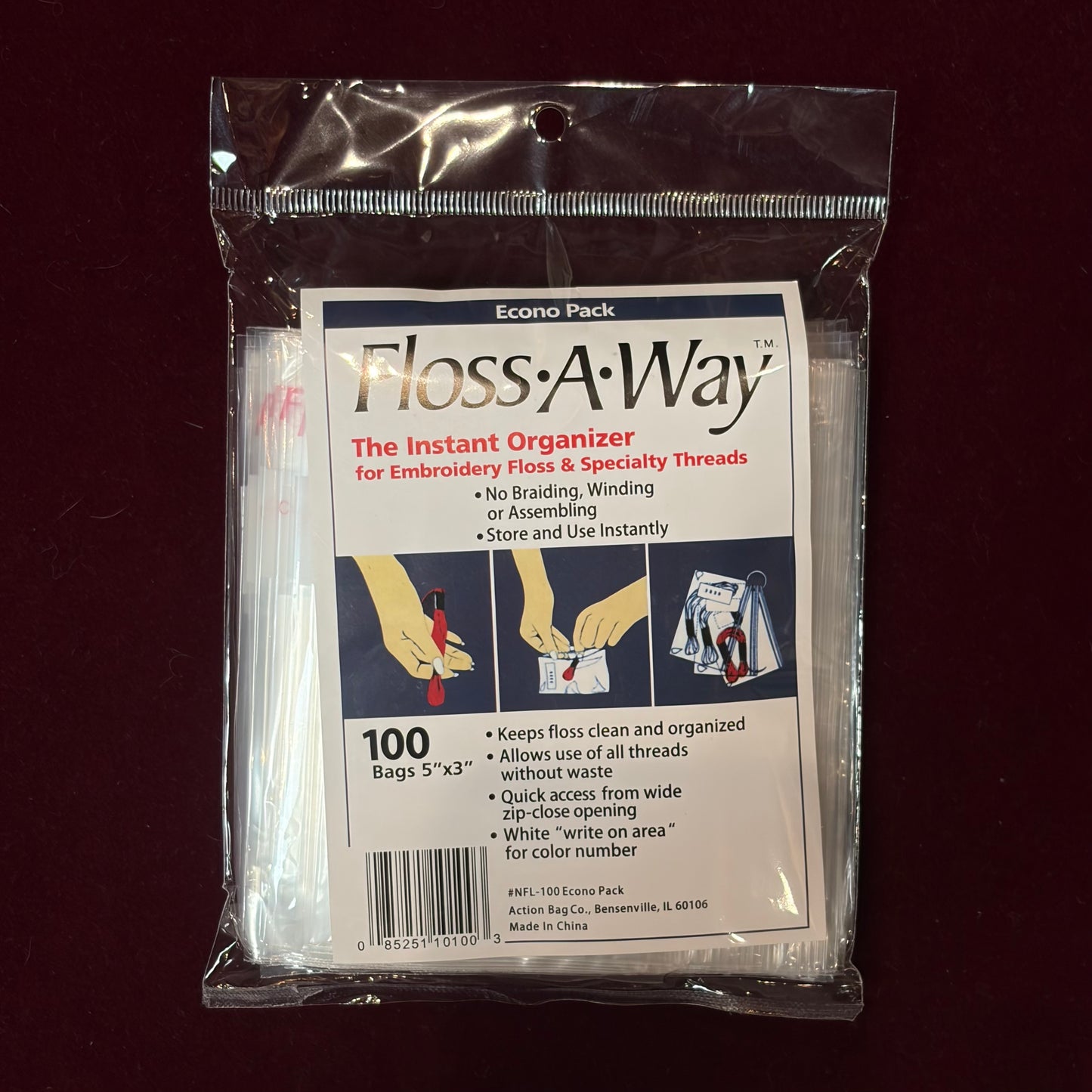 Floss-A-Way Econo Pack 100-Tools-Floss-A-Way-The Pepper Pot