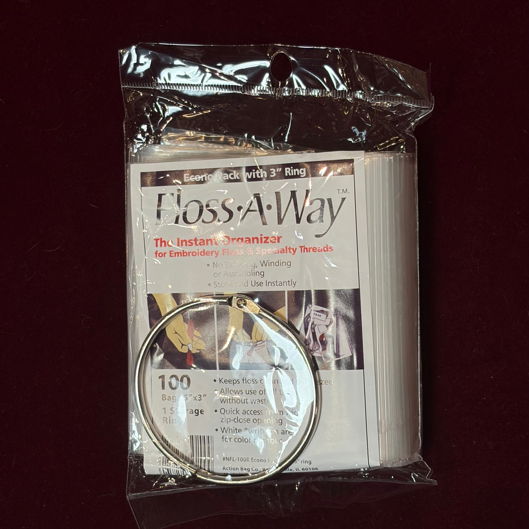 Floss-A-Way Econo Pack with 3" Ring-Tools-Floss-A-Way-The Pepper Pot