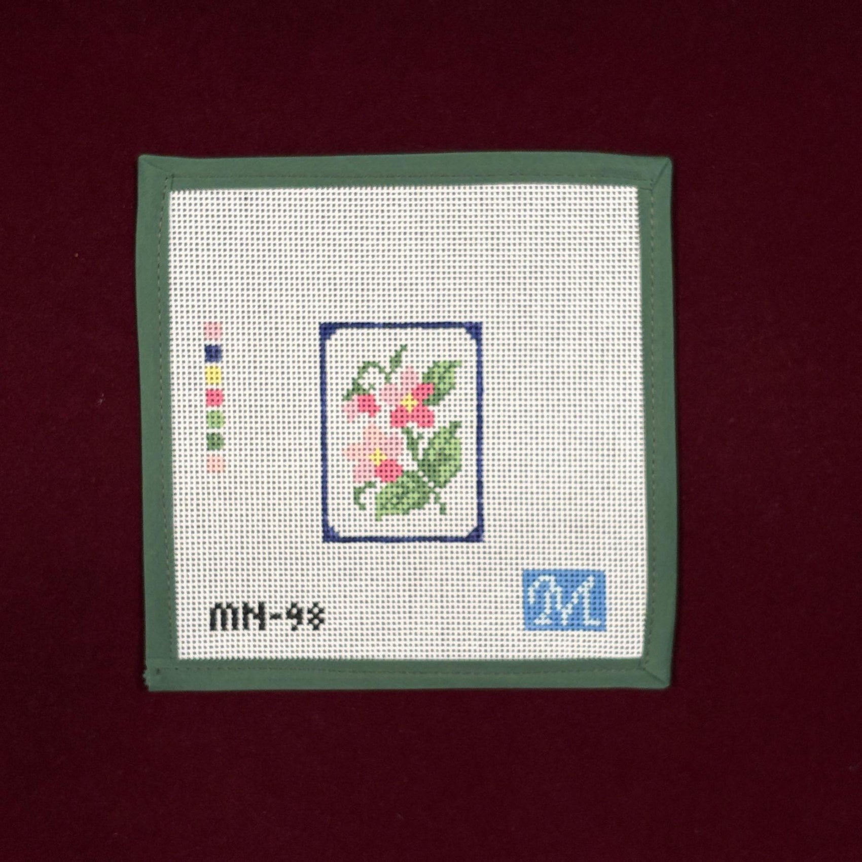 Flower Mahjong Tile-Canvas-Maura Nolan Designs-The Pepper Pot