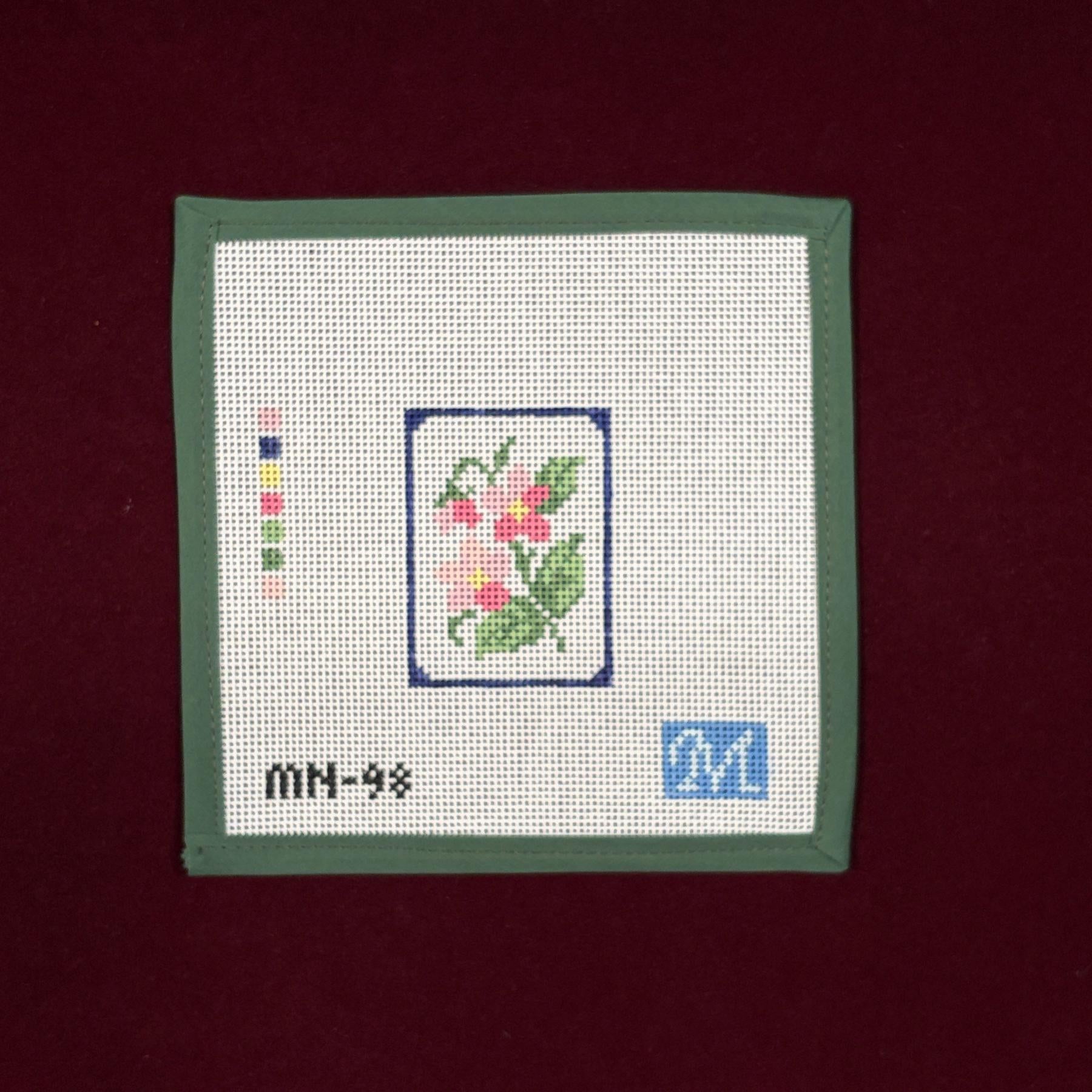 Flower Mahjong Tile-Canvas-Maura Nolan Designs-The Pepper Pot