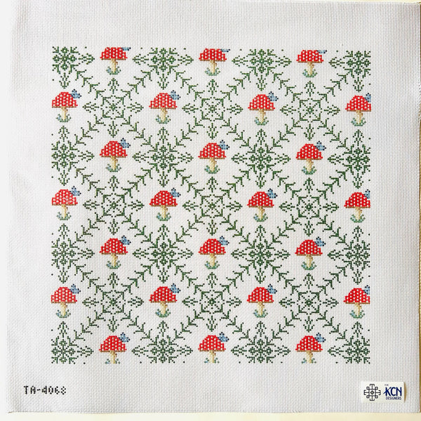 Fly Agaric Kismet Canvas August Trunk Show-Needlepoint Canvas-KCN Designers-The Pepper Pot Barrington, IL
