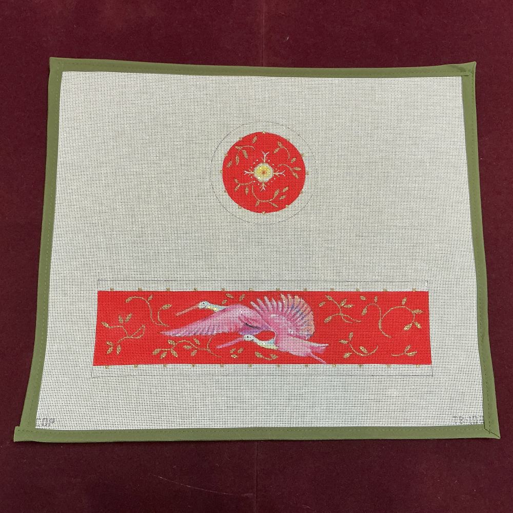 Flying Spoonbills-Needlepoint Canvas-Colors of Praise-The Pepper Pot Barrington, IL