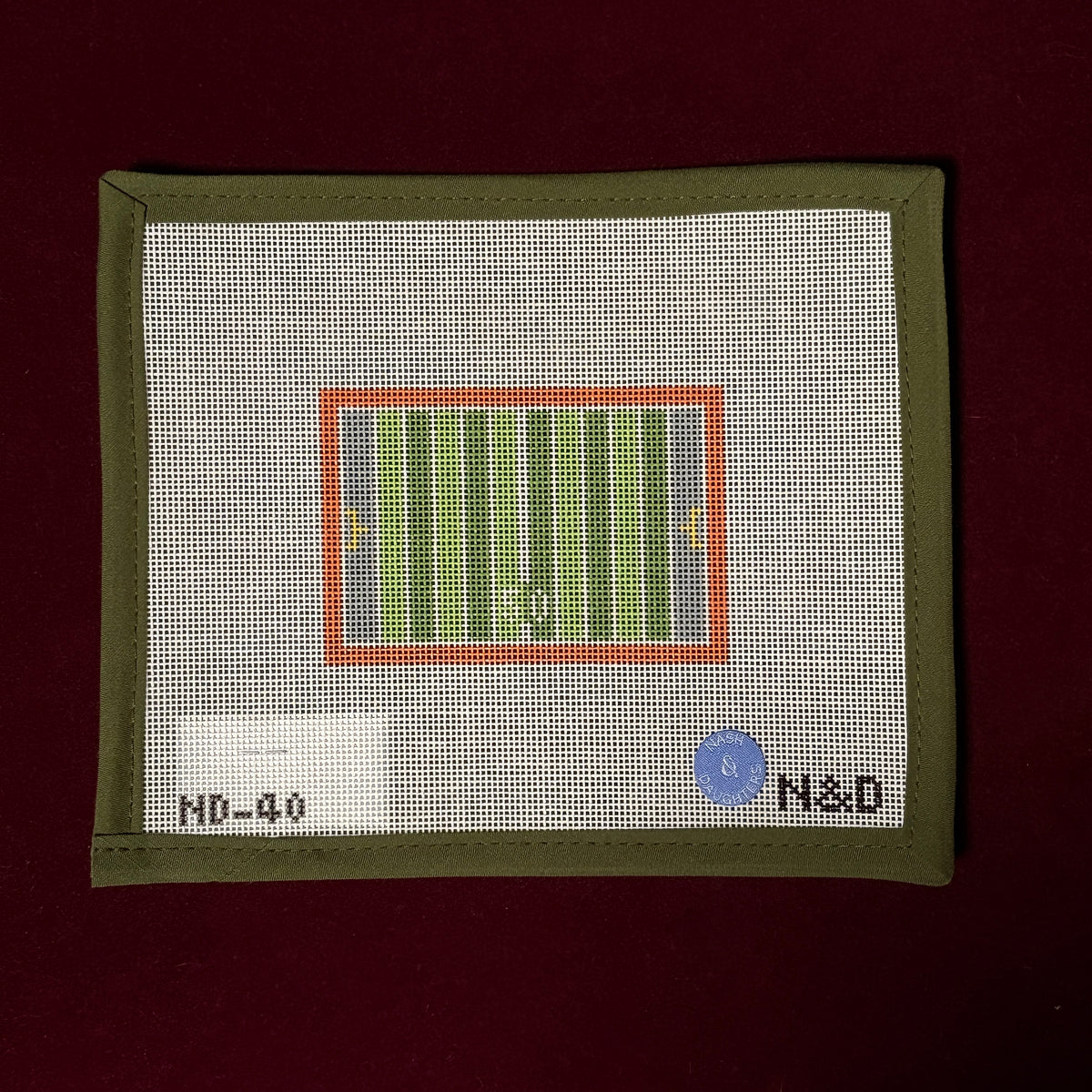 Football Field-Needlepoint Canvas-Nash and Daughters-The Pepper Pot Barrington, IL