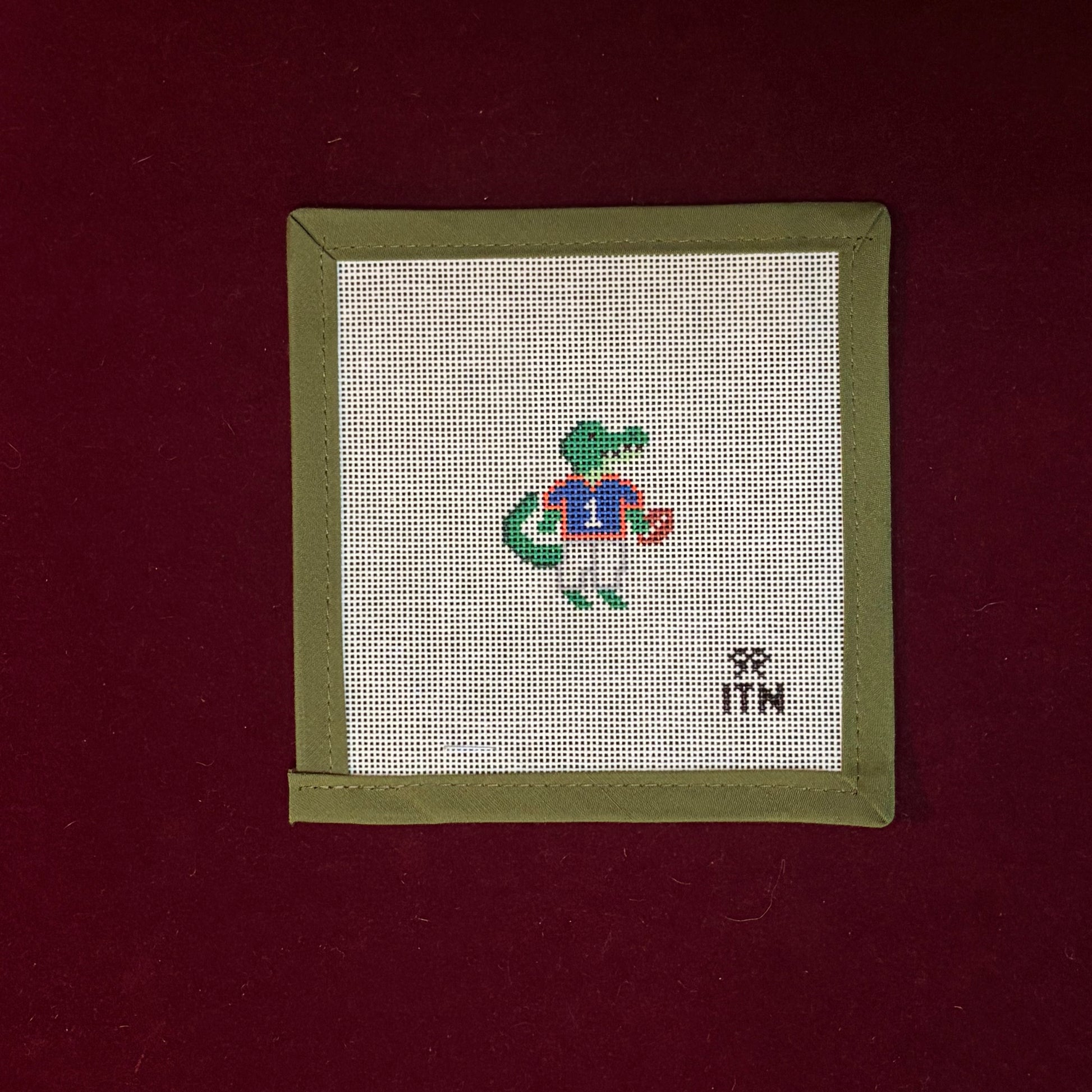 Football Friend FL Gator-Canvas-Ivy and Thread Needlepoint-The Pepper Pot