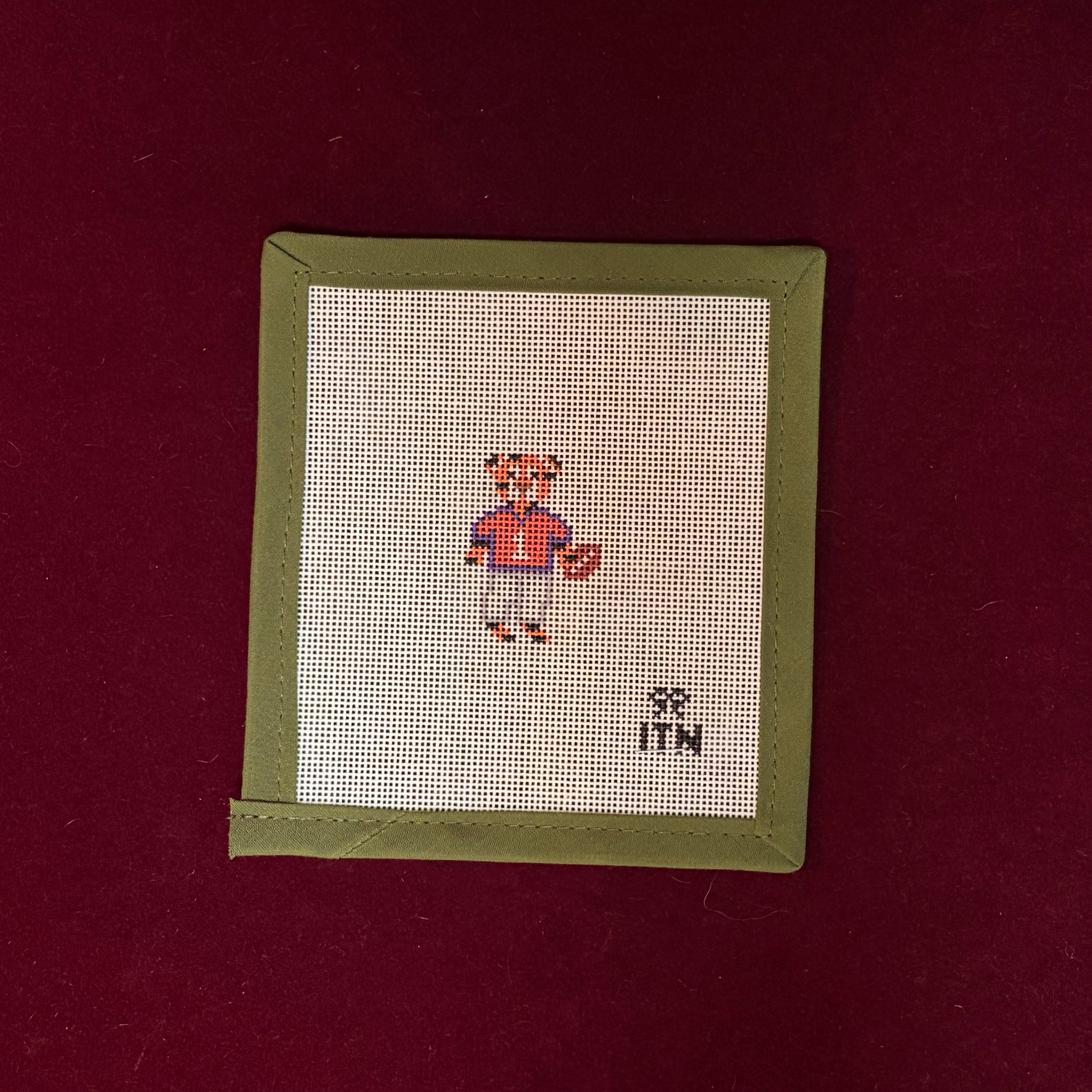 Football Friend South Carolina Tiger-Canvas-Ivy and Thread Needlepoint-The Pepper Pot