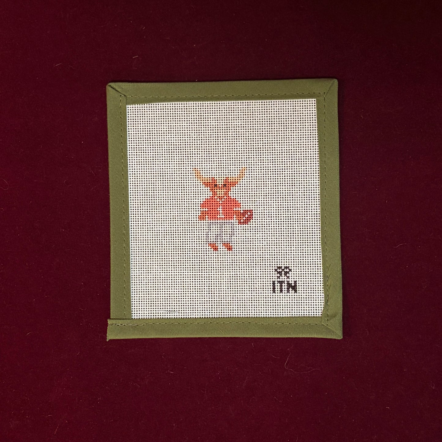 Football Friend Texas Longhorn-Canvas-Ivy and Thread Needlepoint-The Pepper Pot