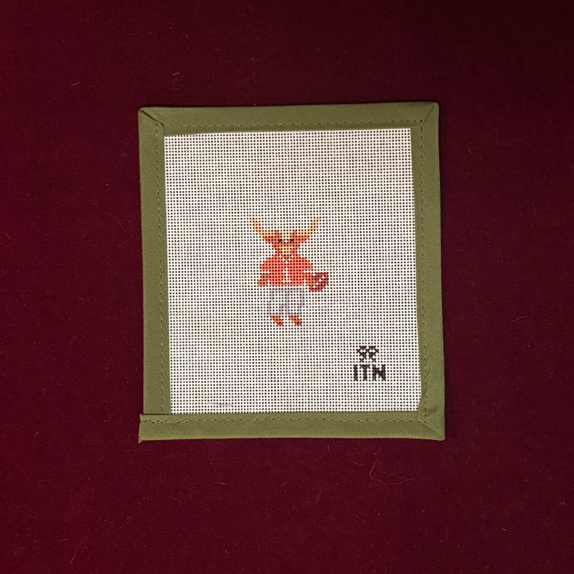 Football Friend Texas Longhorn-Canvas-Ivy and Thread Needlepoint-The Pepper Pot