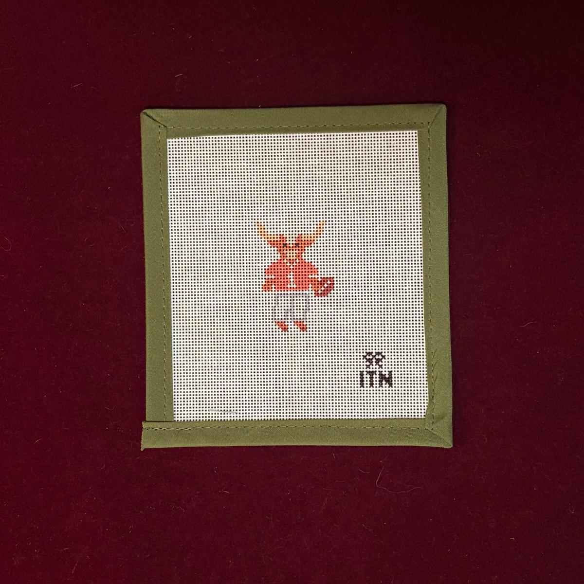 Football Friend Texas Longhorn-Canvas-Ivy and Thread Needlepoint-The Pepper Pot