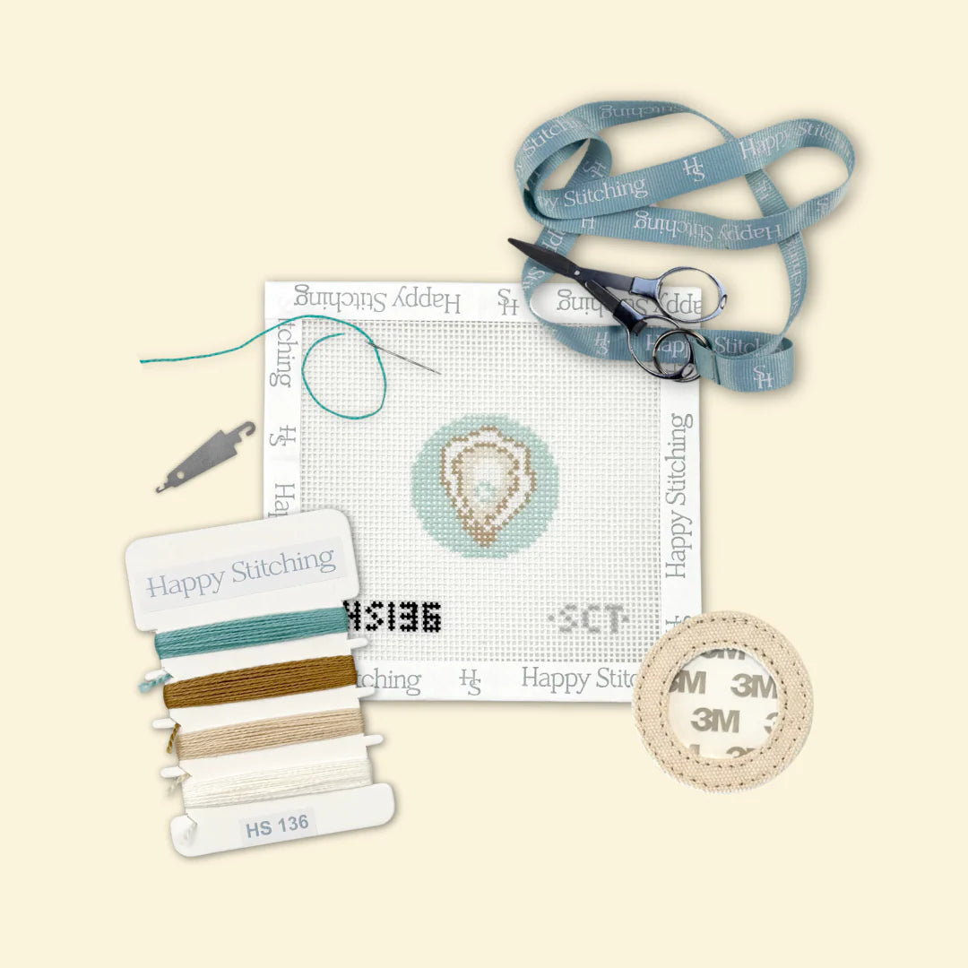 Freshly Shucked | Becco Patch Kit-Needlepoint Canvas-Happy Stitching-The Pepper Pot Barrington, IL