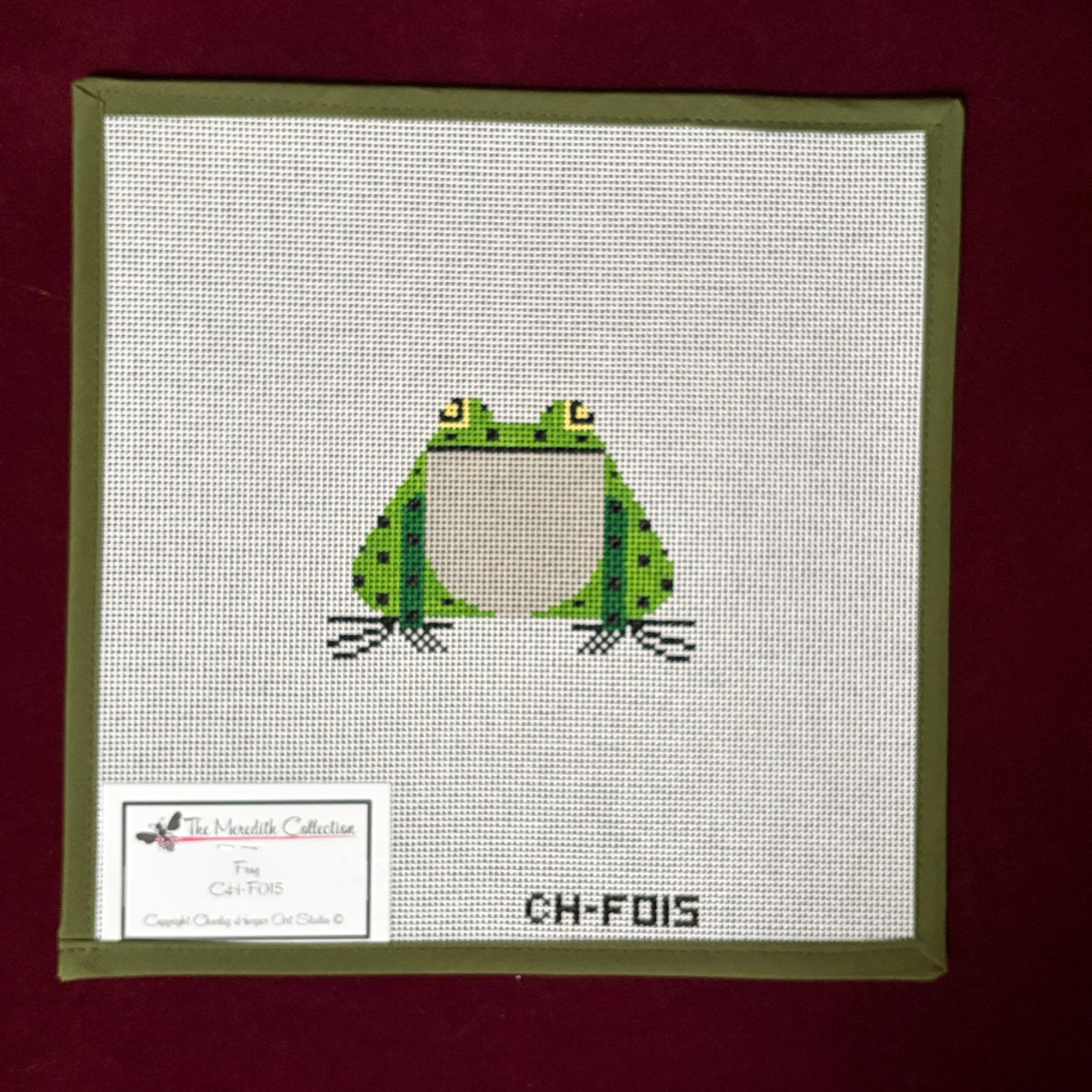 Frog-Needlepoint Canvas-The Meredith Collection-The Pepper Pot Barrington, IL