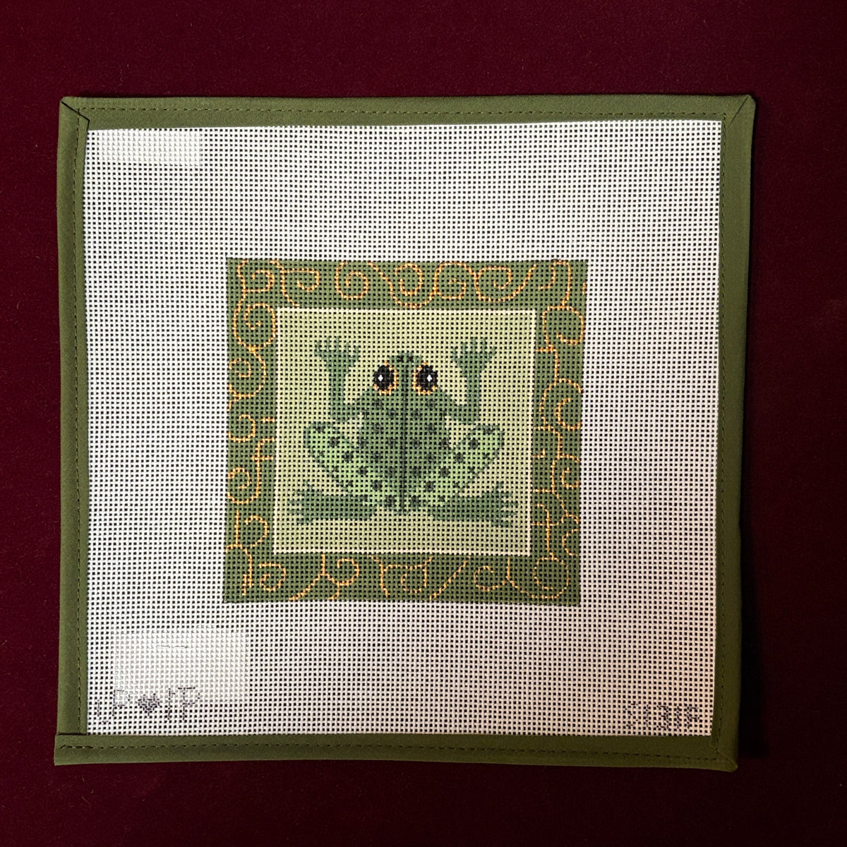 Frog Patch-Needlepoint Canvas-CBK Needlepoint Collections-The Pepper Pot Barrington, IL