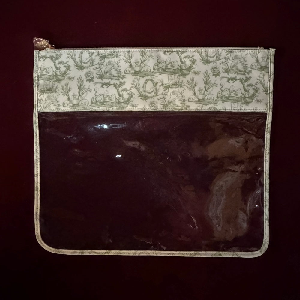 Frog Toile Print - The Pepper Pot Project Bag
