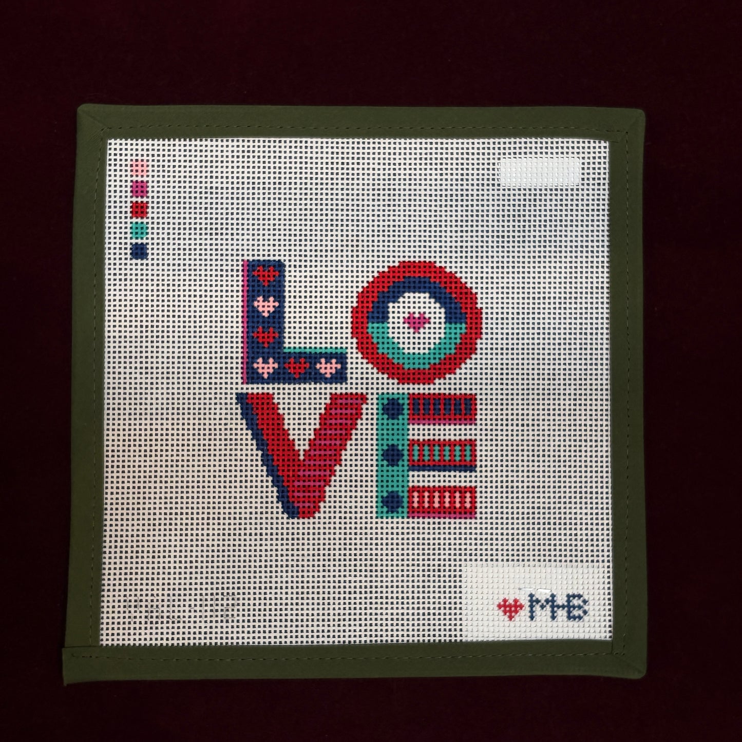 Fun Love-Needlepoint Canvas-Love MHB-The Pepper Pot Barrington, IL