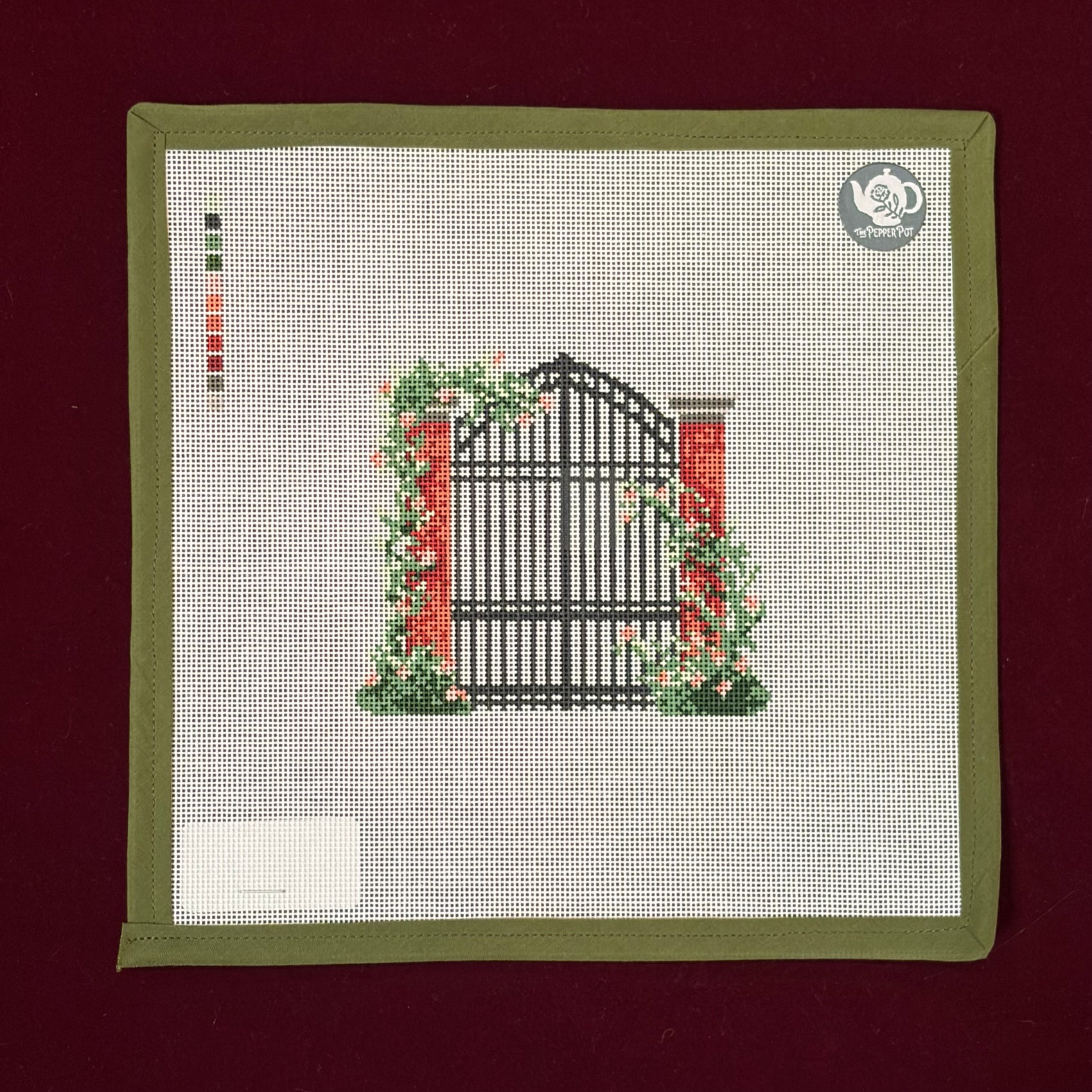 Garden Gate-Canvas-The Needlepoint Vault-The Pepper Pot
