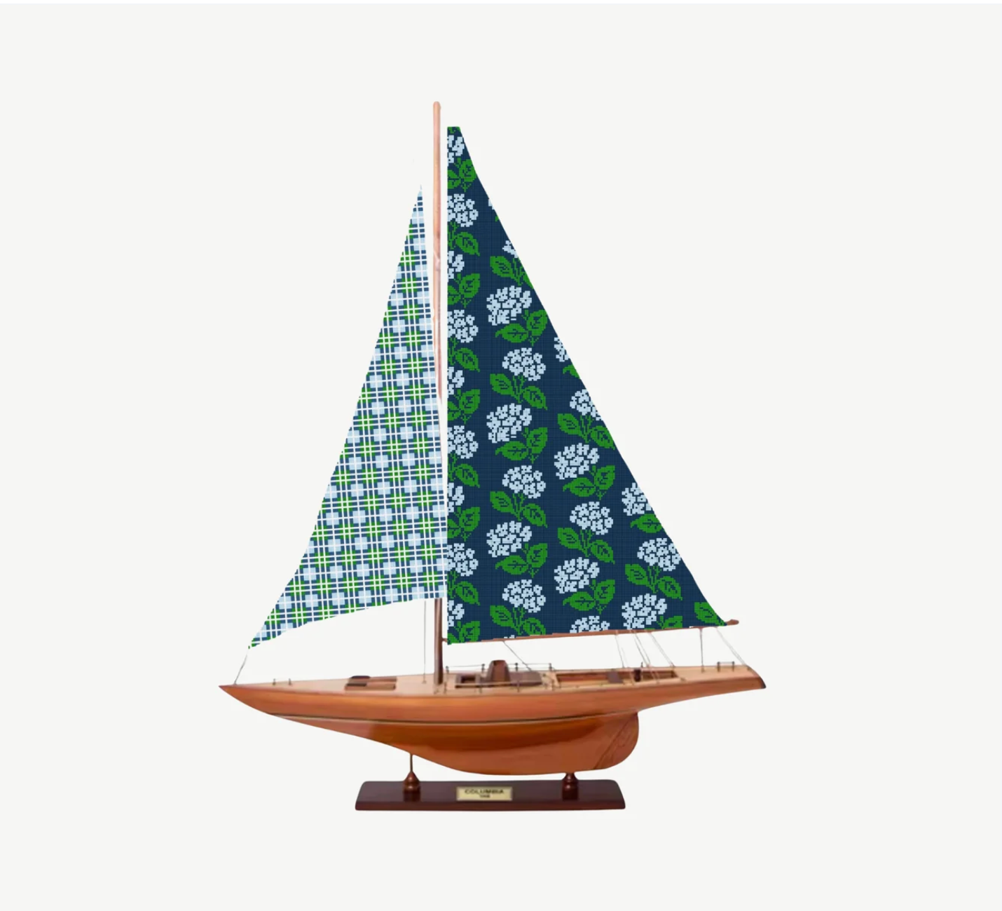 Garden Trellis Sails with Sailboat-Needlepoint Canvas-Wisteria Designs-The Pepper Pot Barrington, IL